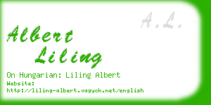 albert liling business card
